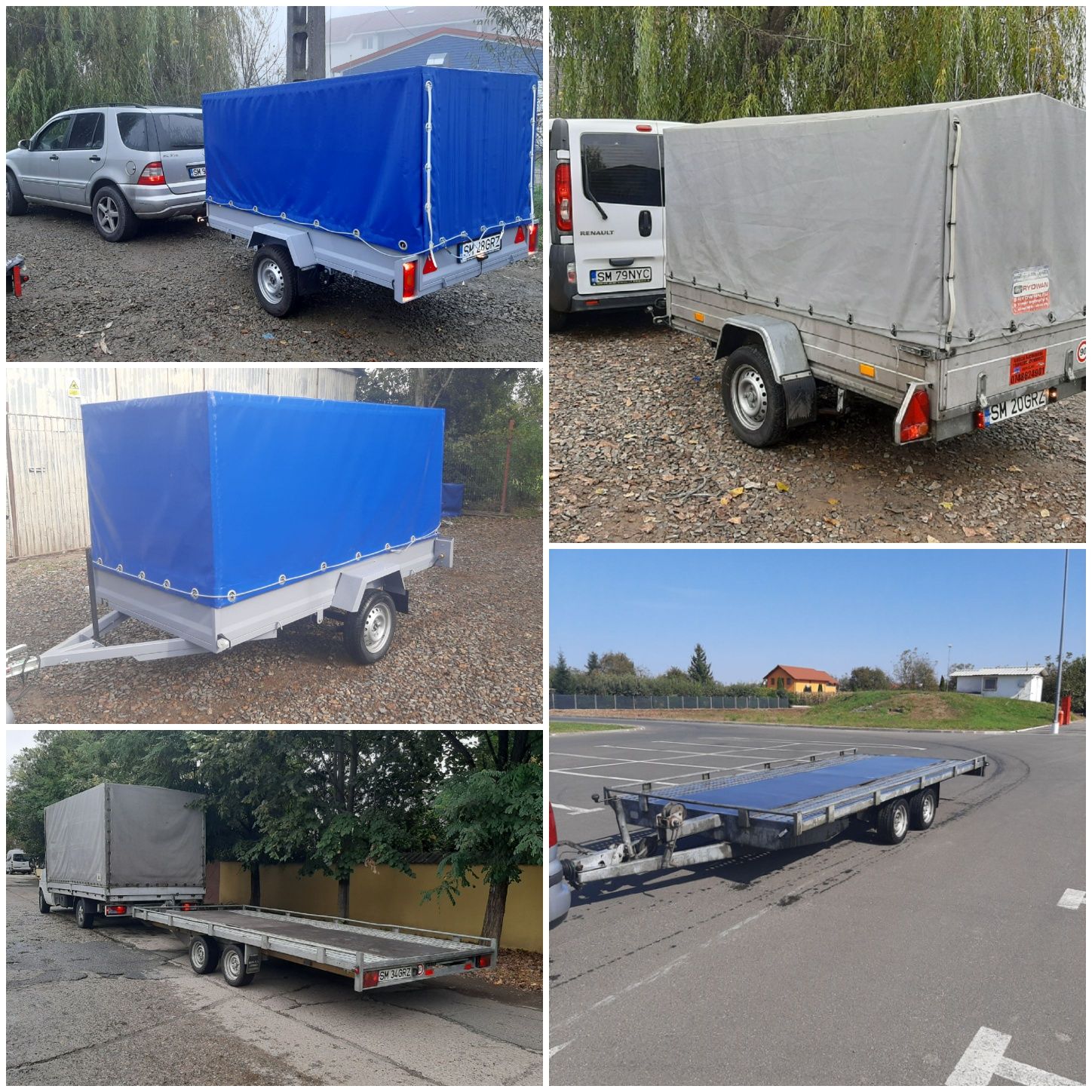 Inchiriez trailer cu o axa/inchirieri,remorci 750k,inchiriere trailere