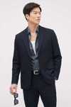 Sacou blazer slim 38 M slim Massimo Dutti NOU lana super 120's albastr