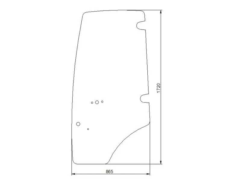 Geam usa stânga Komatsu