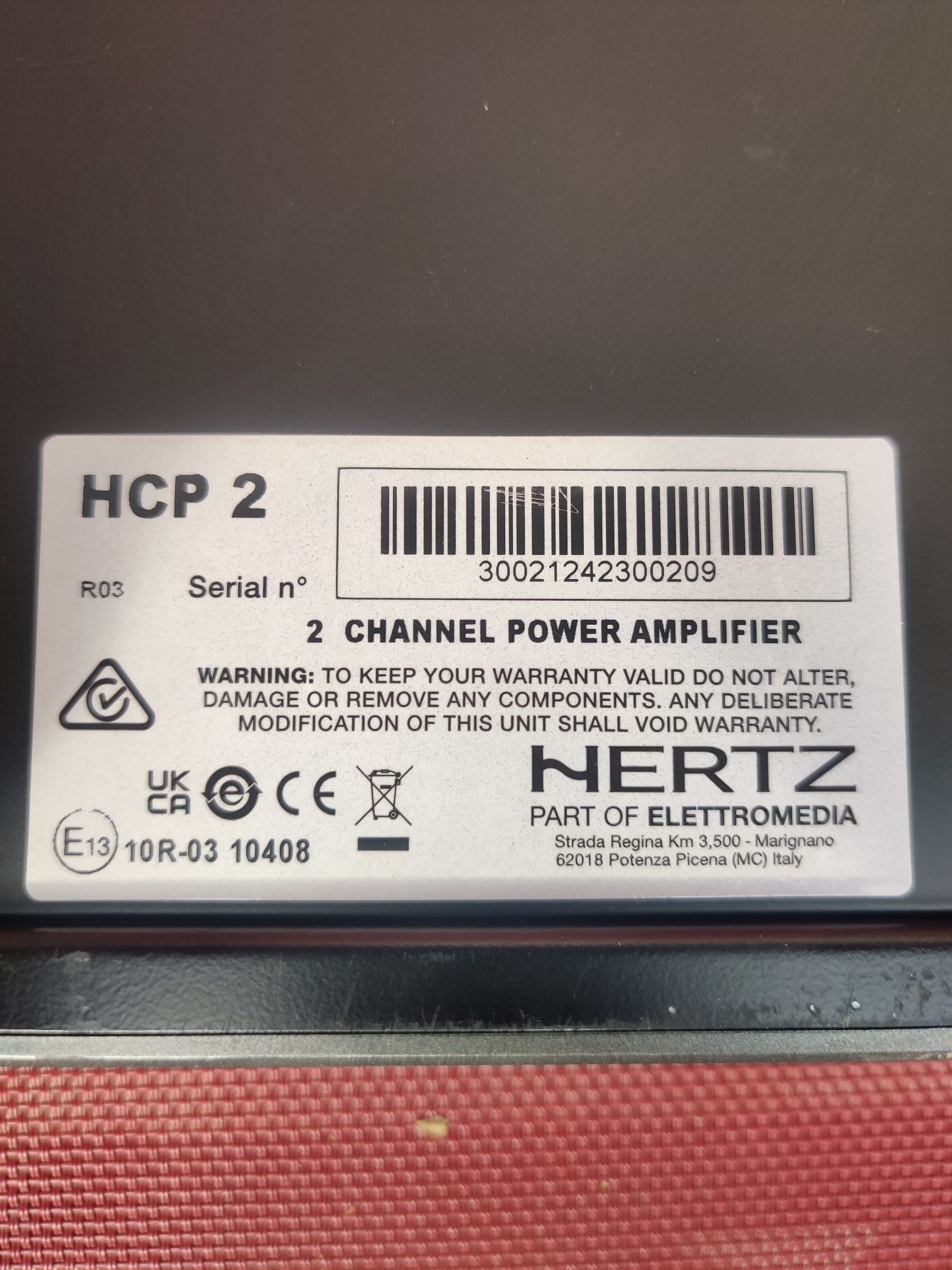 Statie , amplificator auto HERTZ HCP2