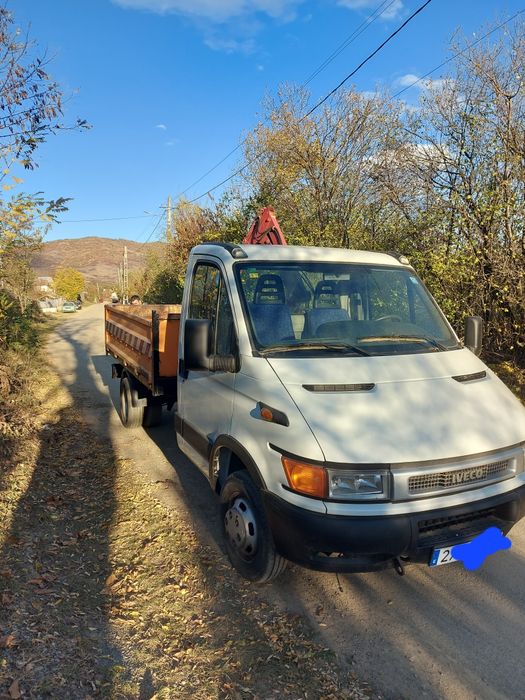 Iveco daily 35c12 , 2004,  basculabil  , cu macara 850kg