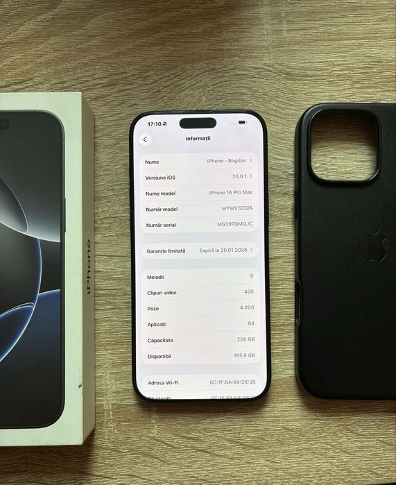iPhone 16 Pro Max ca nou in garantie