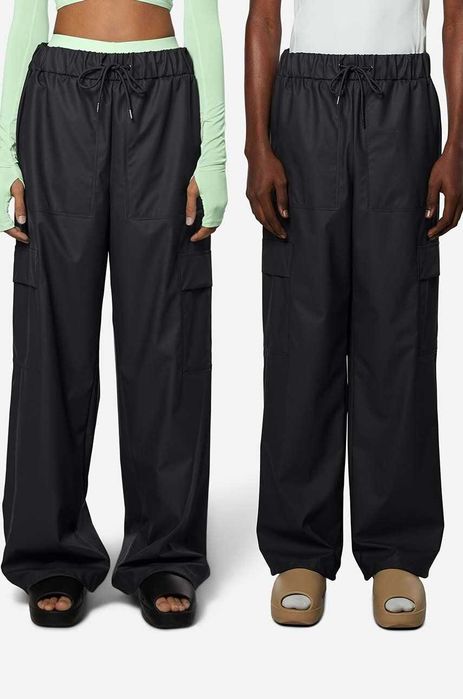 Rains, Pantaloni de ploaie Cargo Rain Pants Wide W3 UNISEX, Negru, S