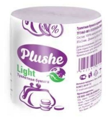 Туалетная бумага Plushe Light 75тг/шт.