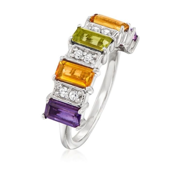 Ross Simons США натуральные камни серебро размер 6, 16.5-17