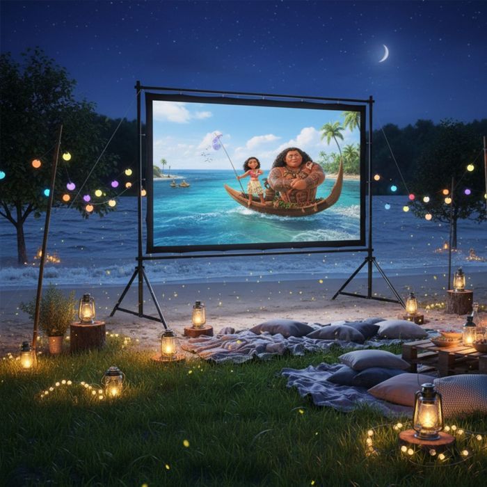 Прожекционен екран Getco Tech 120” – кино у дома и навсякъде с теб