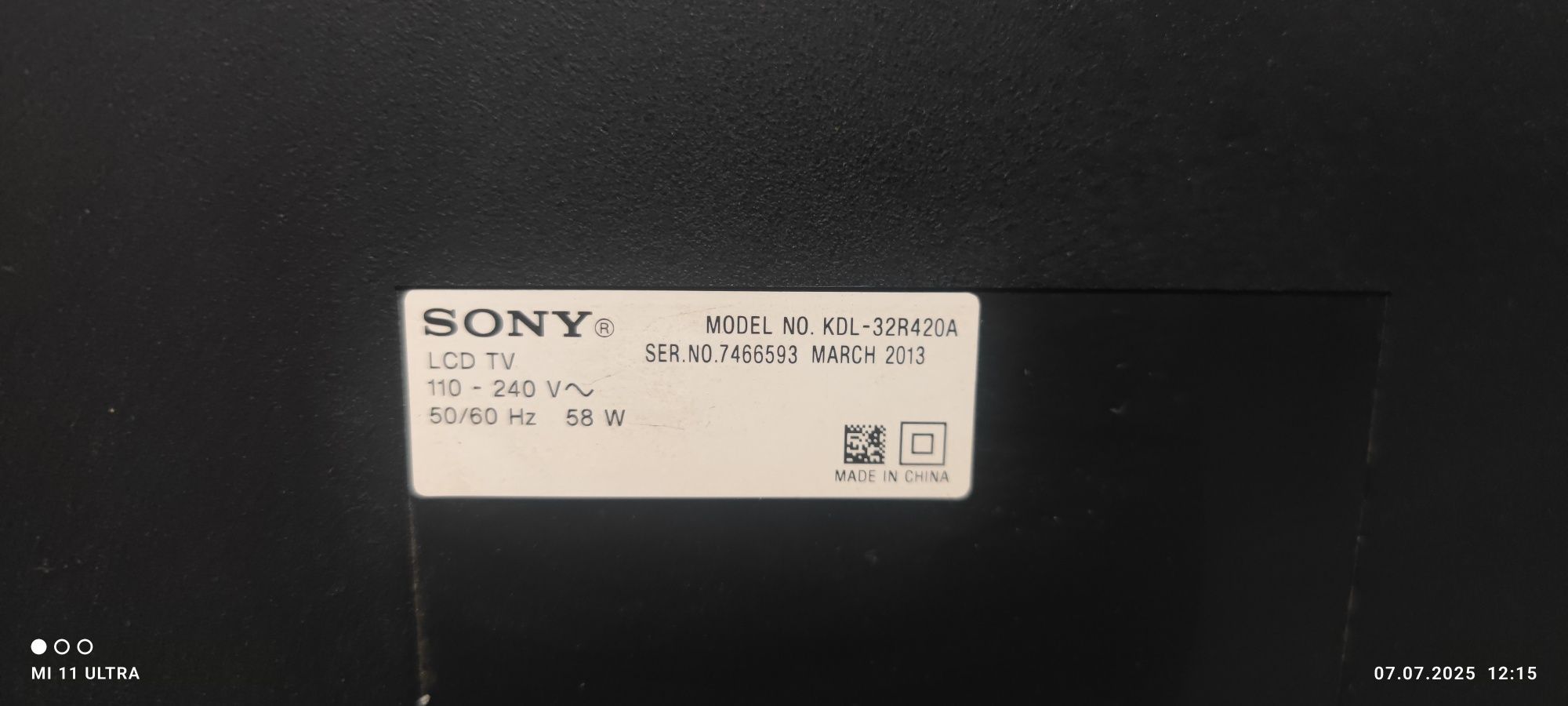 Продам Sony TV 32 R420A