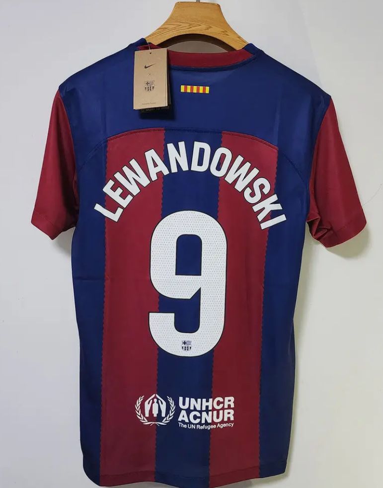 Tricou Fotbal Barcelona Lewandowski 9 23/24