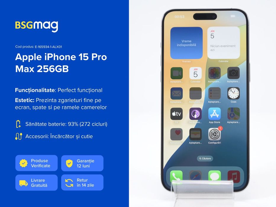 Telefon Apple iPhone 15 Pro Max 256GB - BSGmag