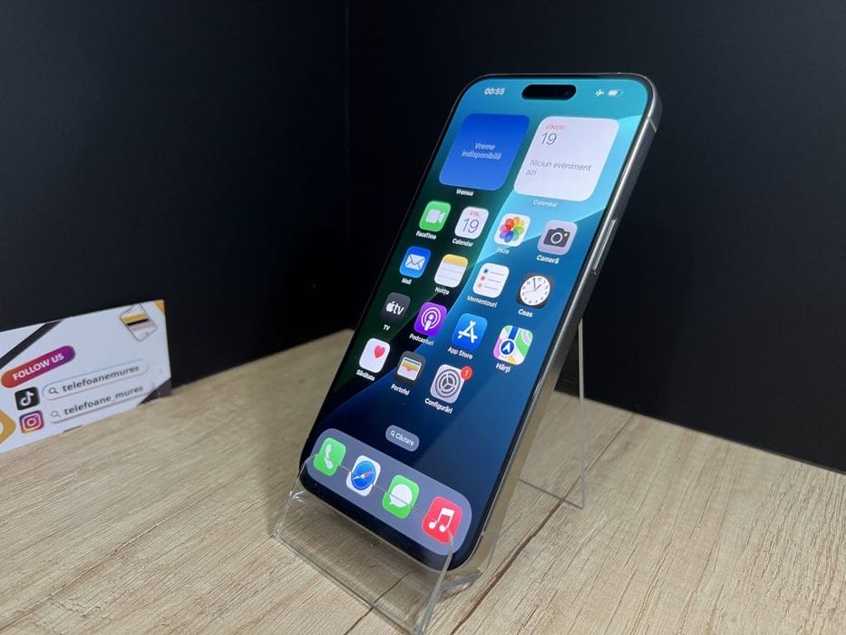 Iphone 15 Pro Max 256Gb Natural Titanium 3 ani garanție, Telefoane Mur