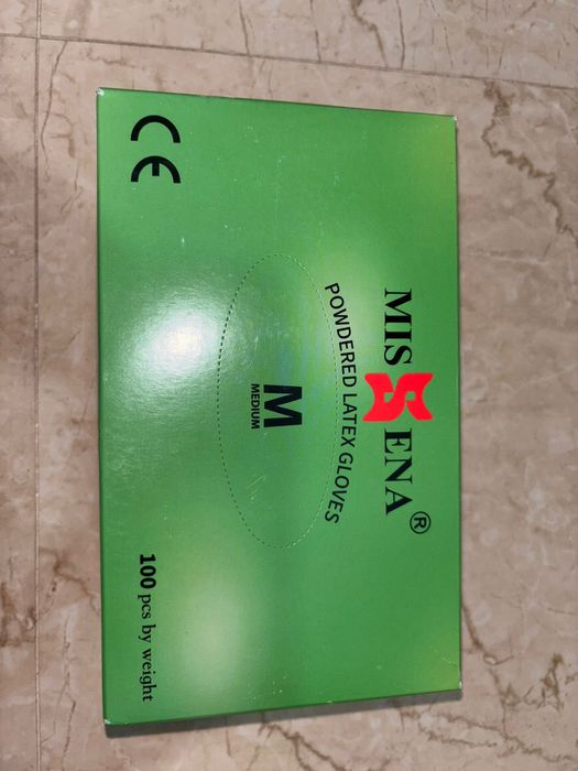 Manusi albe latex 100 buc