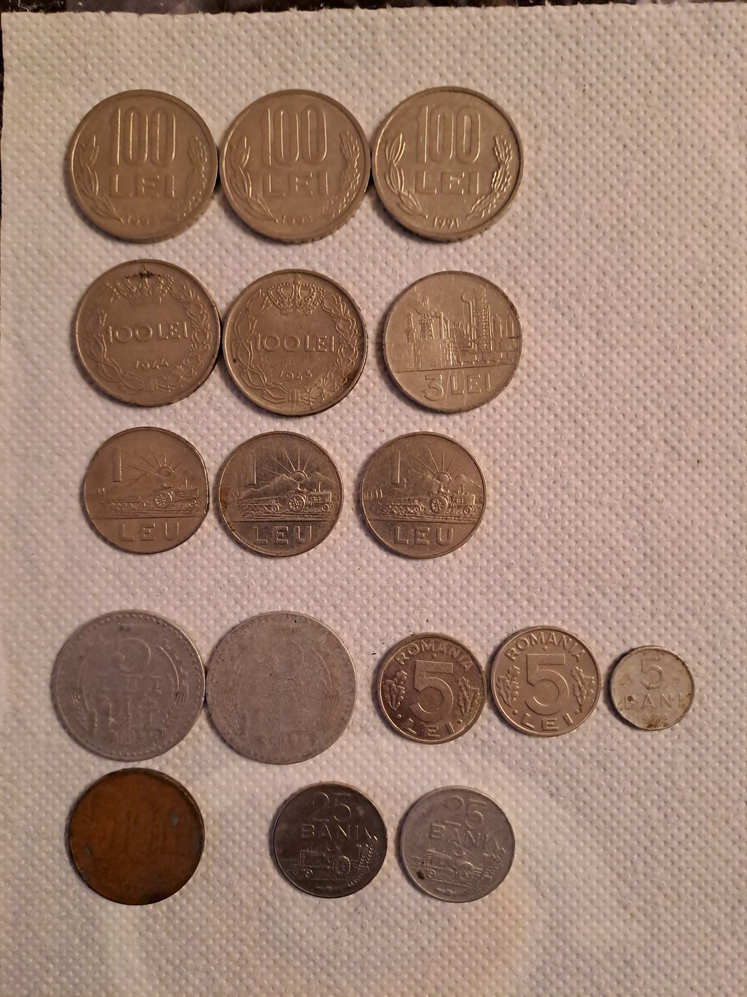 Vând monede vechi românești pt colecție din 1944 pana în 1991