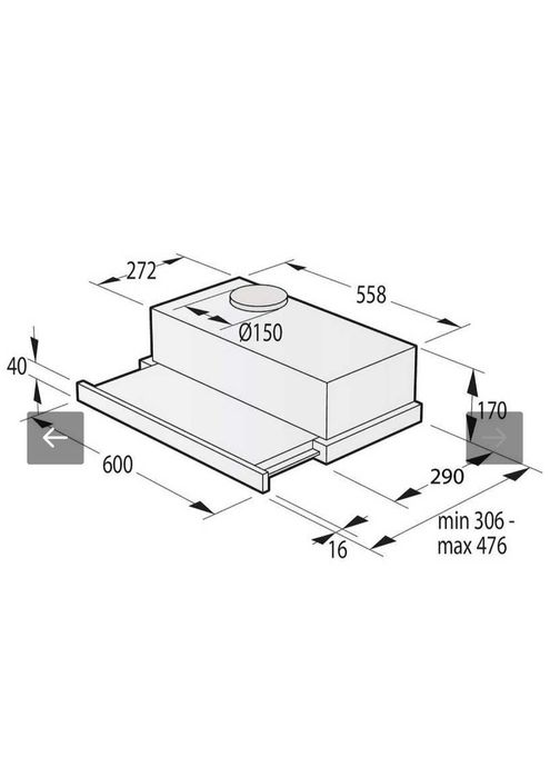 НОВ вграден абсорбатор Gorenje