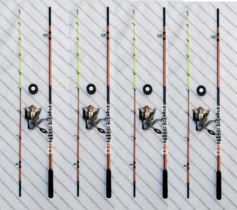 SET 4 Lansete PROFL AQUA RIVER Feeder 2,10m280gr+4 Mulinete FL EFB5000