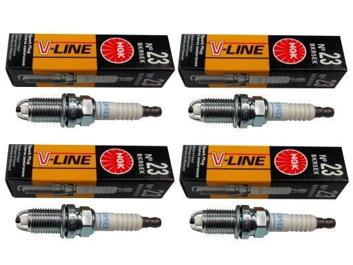 Set 4 bujii NGK V-LINE23 Dacia Logan Sandero Chevrolet Citroen Daewoo Fiat Ford Lancia Land Rover Mercedes-Benz Mini Opel Peugeot