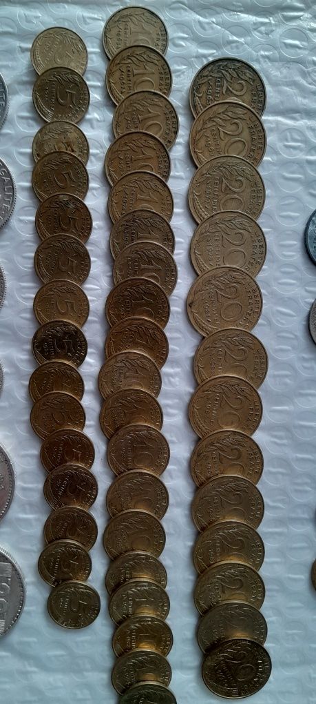 Colectie monede Franța 61+6 arg/1898-1996 fără dubluri preț total