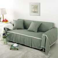 Калъфка за диван протектор ленена, размер 4места