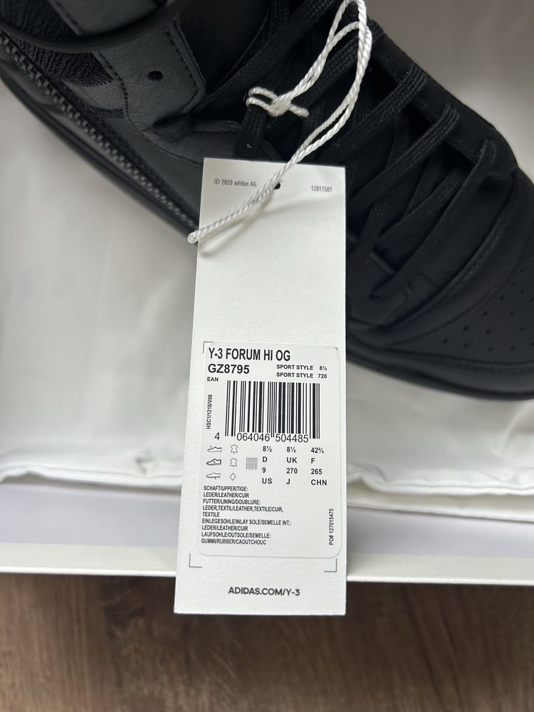 adidas Y-3 Forum Hi OG Triple Black