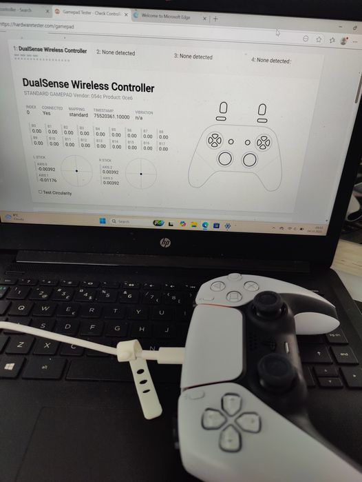 Manta Controller Wireless PlayStation 5 DualSense, White