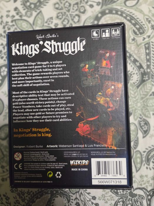 King’s Struggle – joc de cărți pentru 3–6 jucători – WizKids