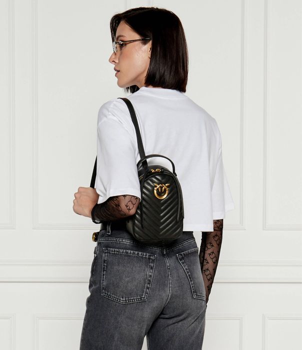 Чисто нова Раница Pinko Love Click Mini в черен цвят