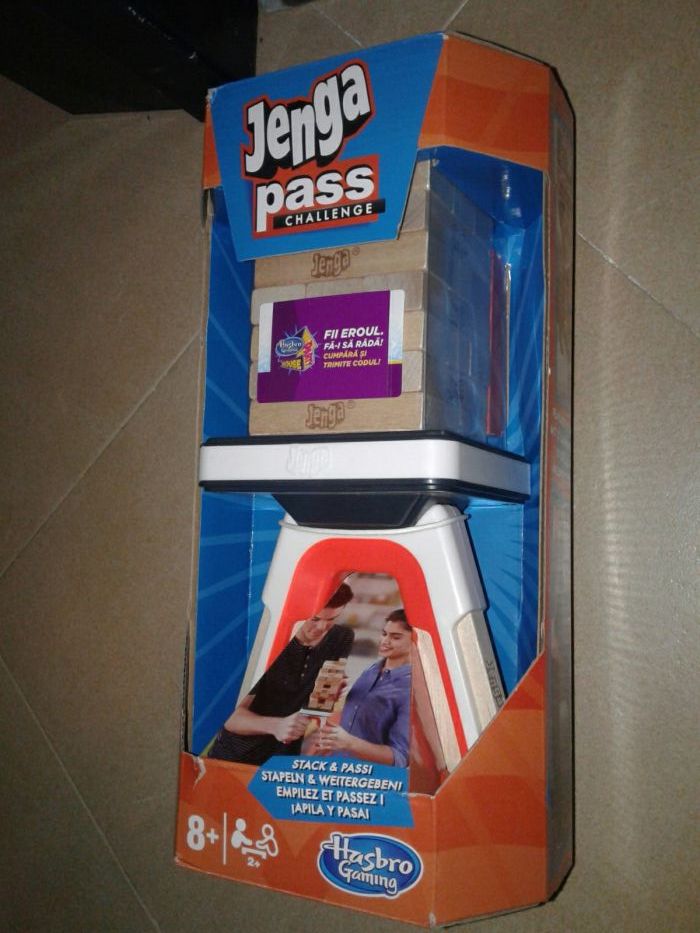 Jenga Pass Challenge joc social de indemanare,lemn,Hasbro, nou,sigilat