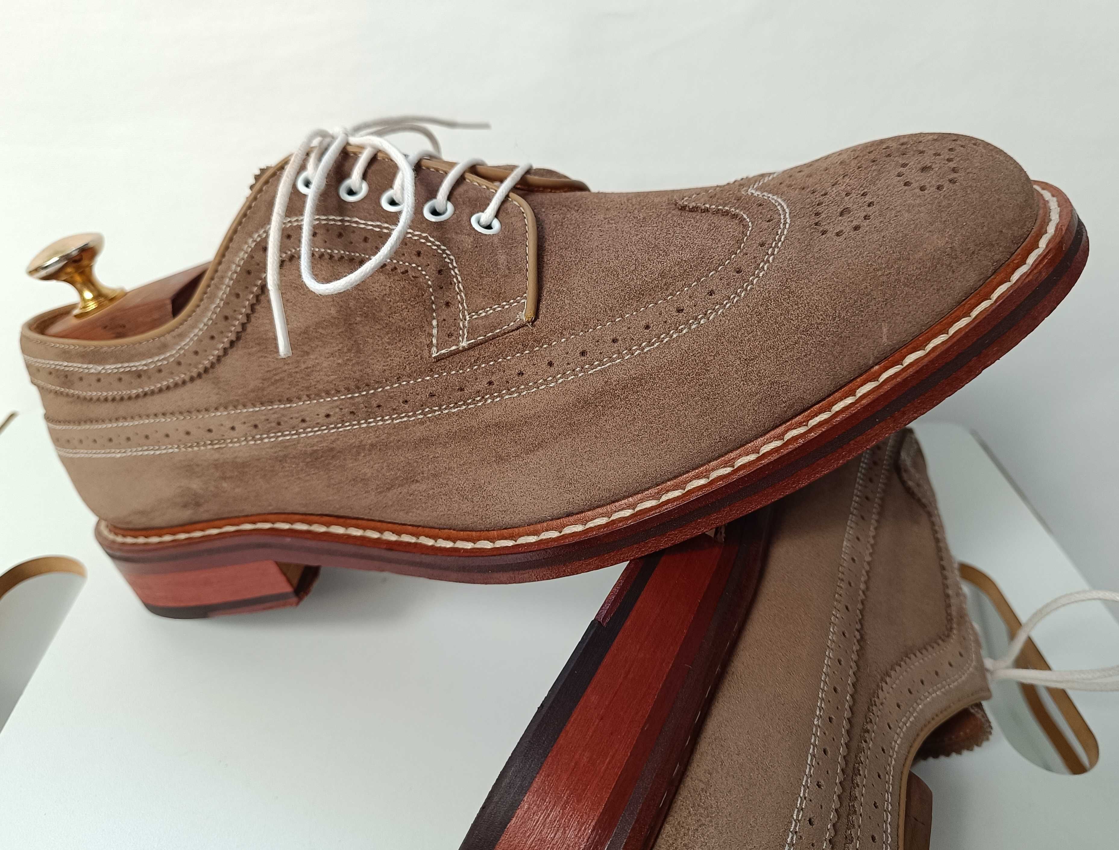 Pantofi brogue 43 premium Massimo Dutti piele naturala moale
