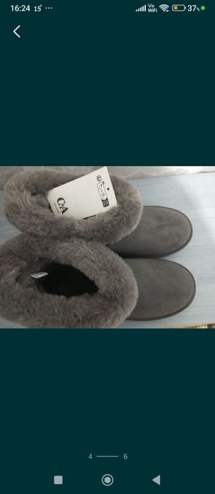 Ghete noi cu blană, mărimea 41, marca C &A