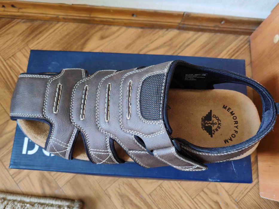 Сандали офисные кожаные US 13,EUR 47,(31cm)