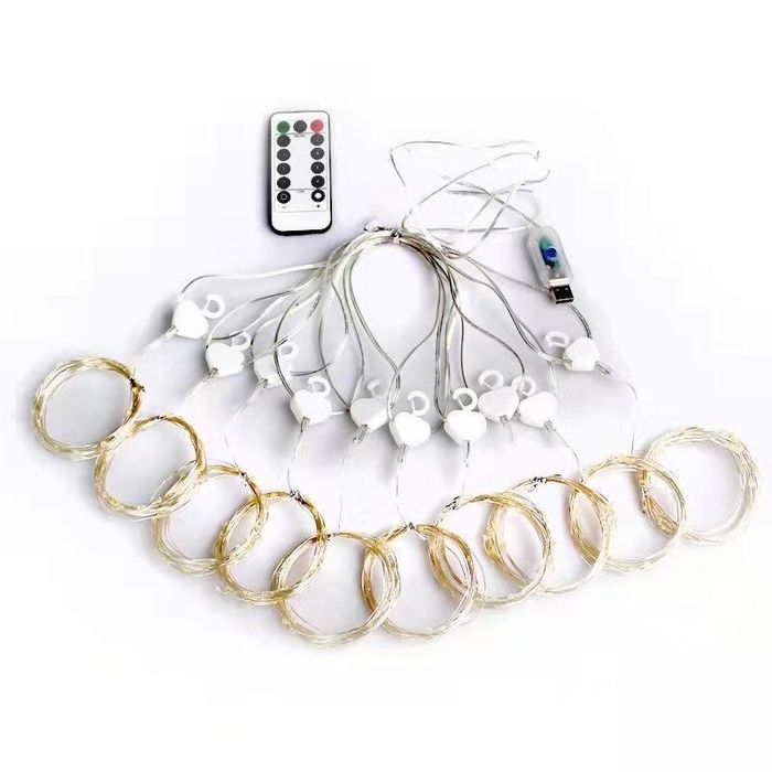 Коледни лампички завеса