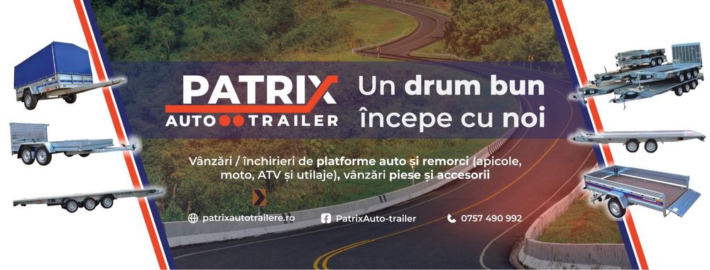 Inchirieri remorci/trailere/platforme auto 750 kg-3500 kg Satu Mare