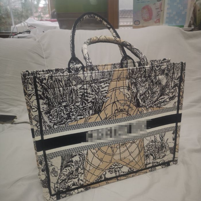 Голяма шопинг чанта от плат и малка чанта еко кожа, плат и дърво