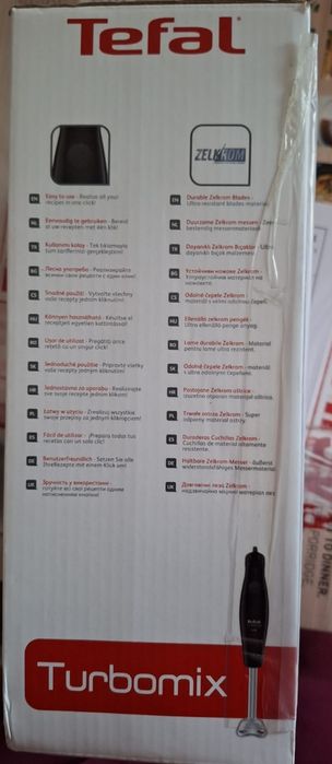 Mixer vertical Turbomix Tefal HB121838, 350W, Lame rezistente Zelkrom,