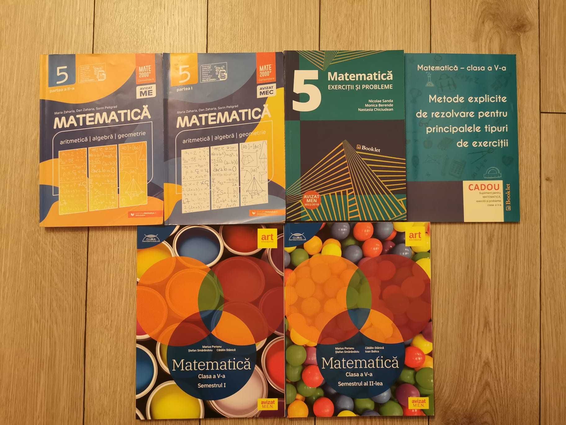 Cârti matematică manuale  Culegere clasa a V -a = începând 15 lei