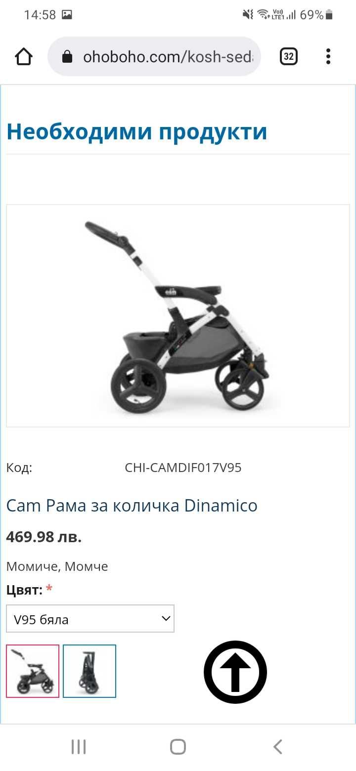 Cam кош, столче и чанта