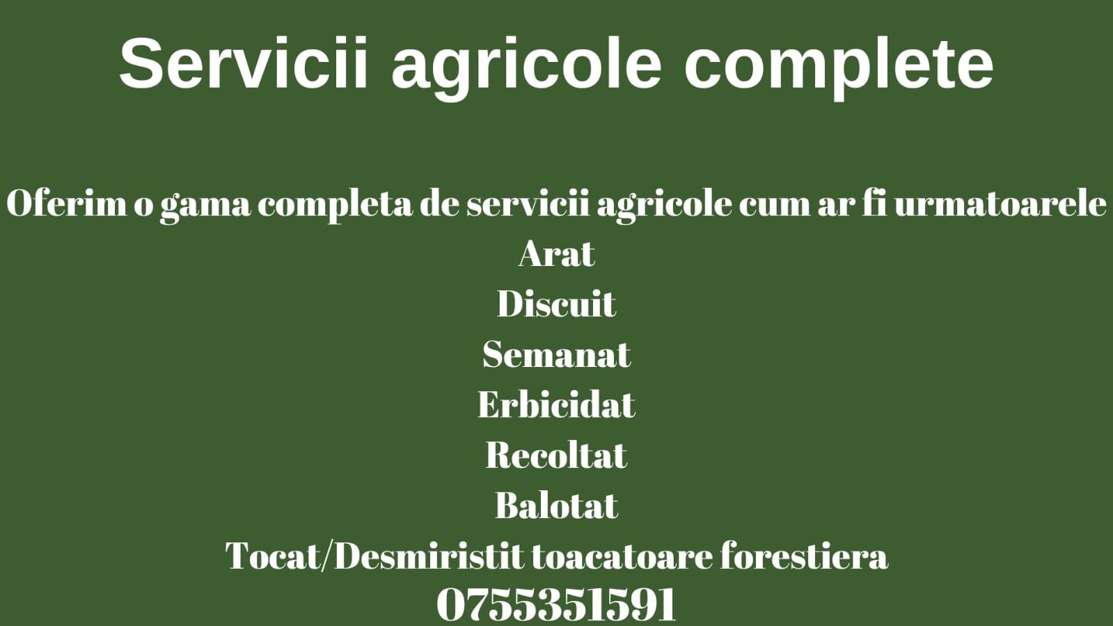 Lucrari agricole complecte