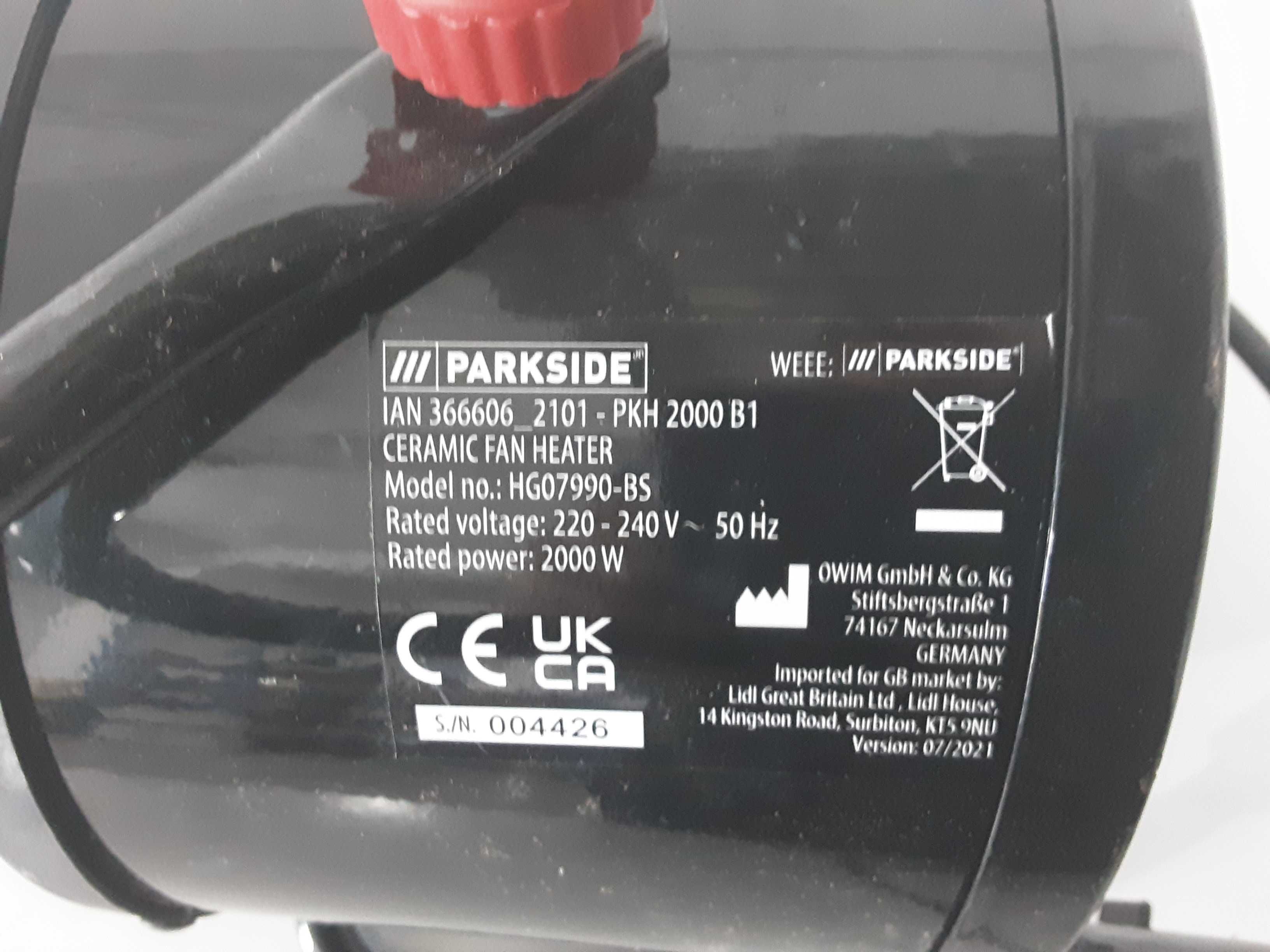 Калорифер - ParkSide 2000W