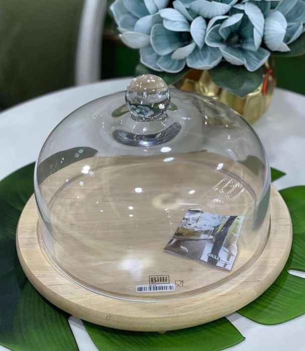 Стеклянный колпак с деревянной подставкой GW-918 (Thailand)