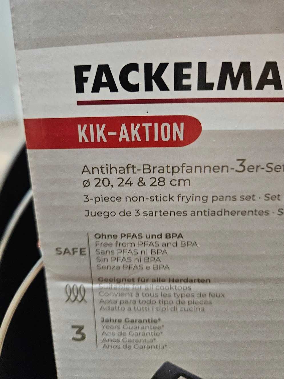 комплект от 3 тигана FACKELMANN