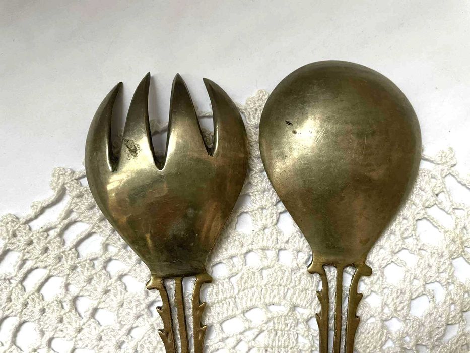 Красиви месингови прибори за сервиране от Англия