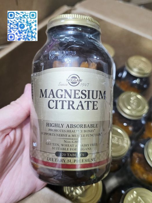 ДОСТАВКИ НЕТ Solgar Магний цитрат 120шт 220 000 сум Made USA