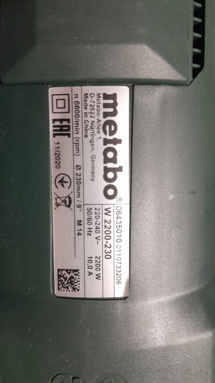 Продам новую углошлифовальную машину Metabo