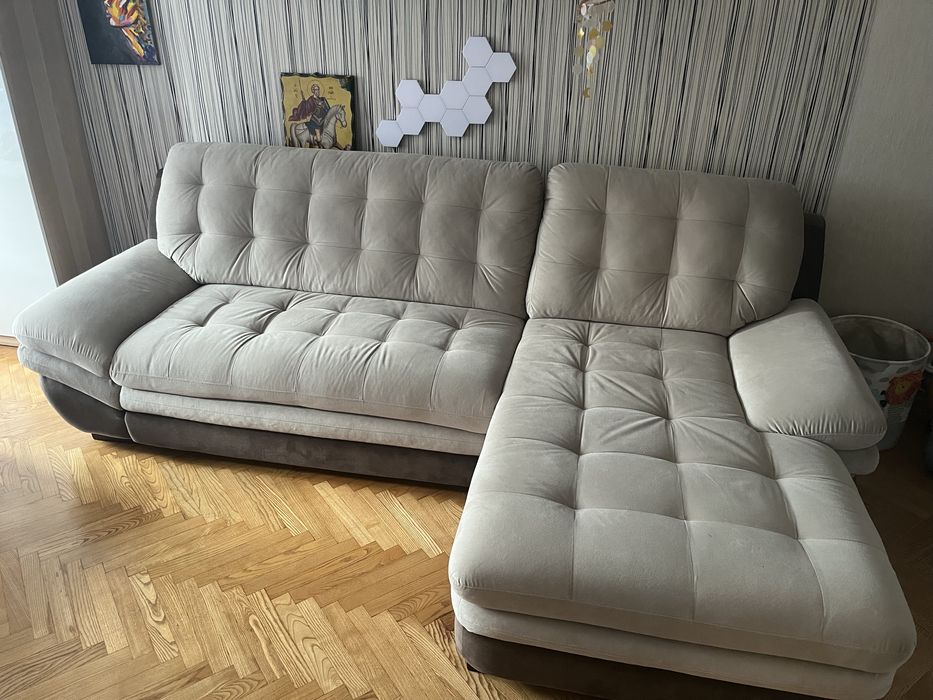 Ъглов диван разтегателен