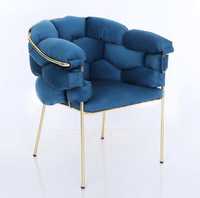Дизайнерски стол - кресло в тъмно синьо
