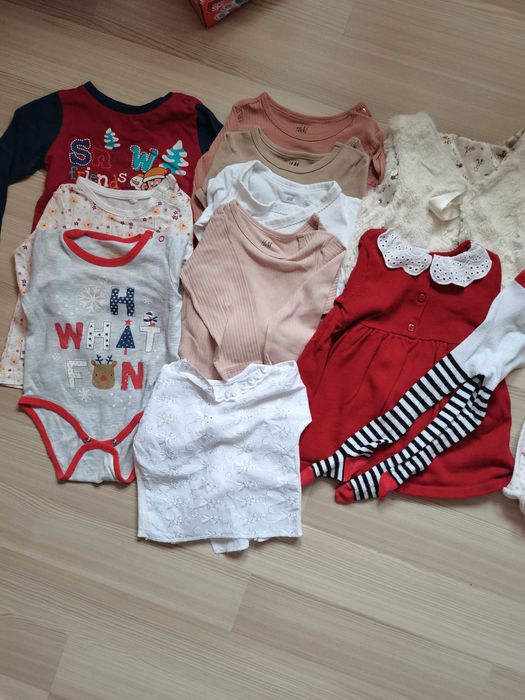 Body-uri + bluze + rochița H&M 3-6 luni