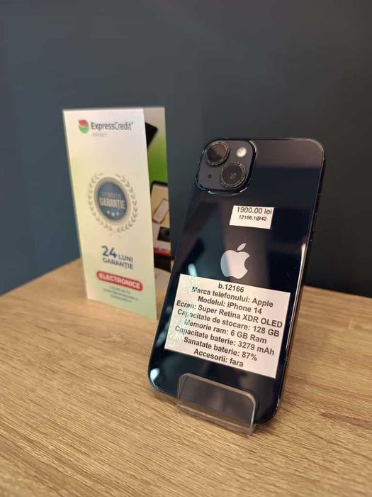 (AG51) iPhone 14 128GB 87% bateria b12166 - Garantie 2 ani!