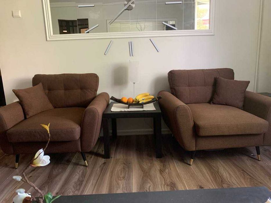 2 fotolii 90X90X85 material textil , NOI