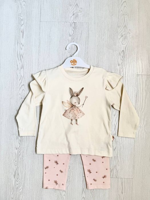 Комплект двойка для девочек, кофта штаны, итальянский стандарт, хлопок