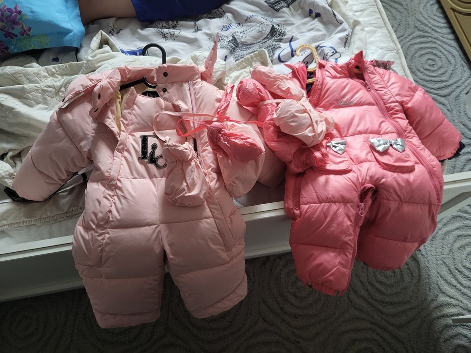Зимний Комбинезон для девочек почти новый 86р