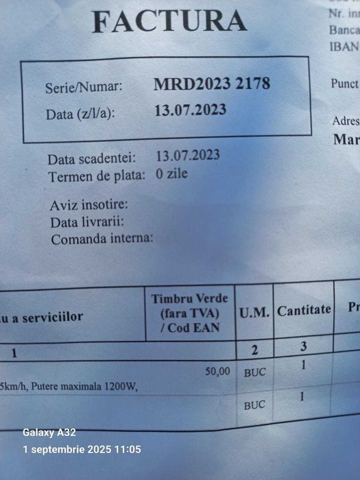 Tricicleta Electrică - RDB A Klasse 1200W